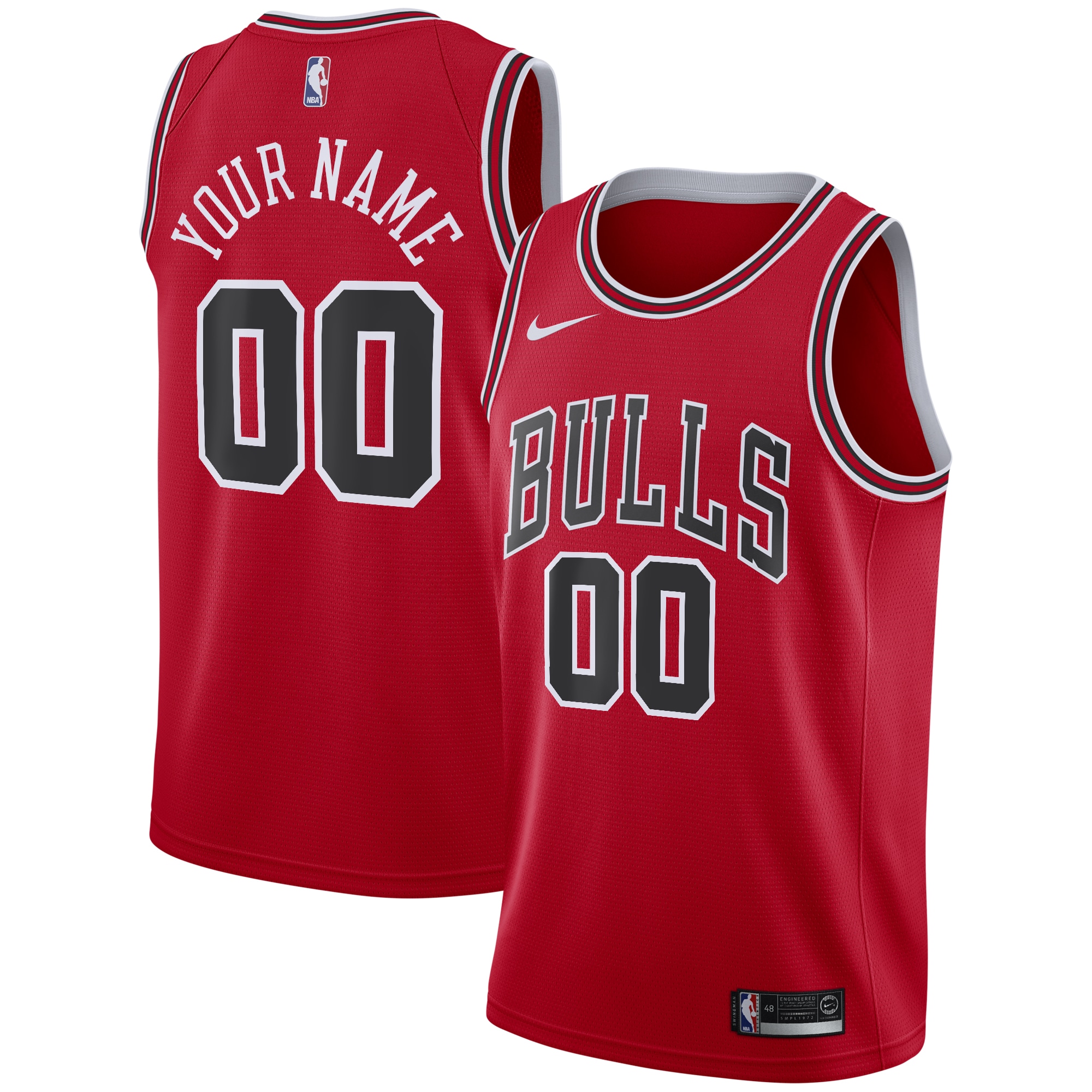Chicago Bulls Icon Swingman Jersey - Custom - Youth - JS786