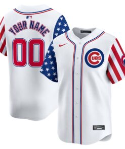 Chicago Cubs 2024 Independence Day Vapor Premier Limited Custom Jersey