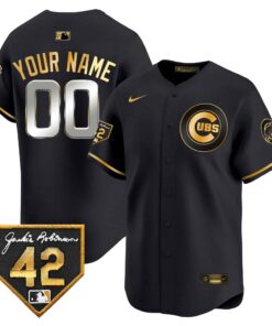 Chicago Cubs 2024 Jackie Robinson Patch Vapor Premier Limited Custom Jersey V2