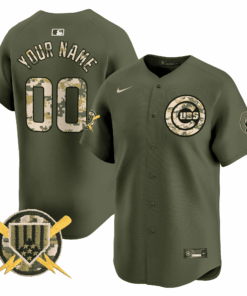 Chicago Cubs Armed Forces Day Vapor Premier Limited Custom Jersey
