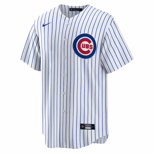 Chicago Cubs Home Blank Men Jersey - White - Image 2