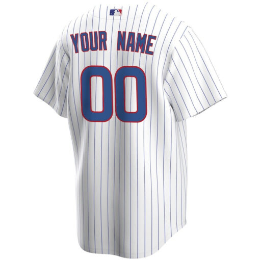 Chicago Cubs Home Custom Men Jersey - White - Image 3