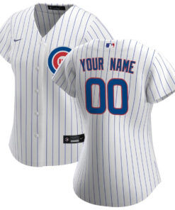 Chicago Cubs Women's Home Custom Jersey - White