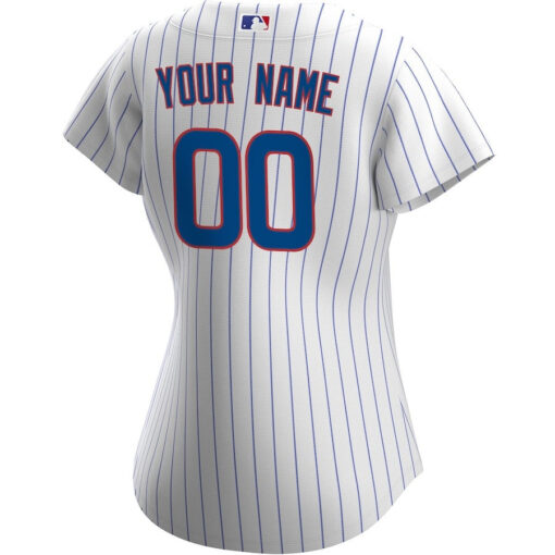 Chicago Cubs Women's Home Custom Jersey - White - Image 3