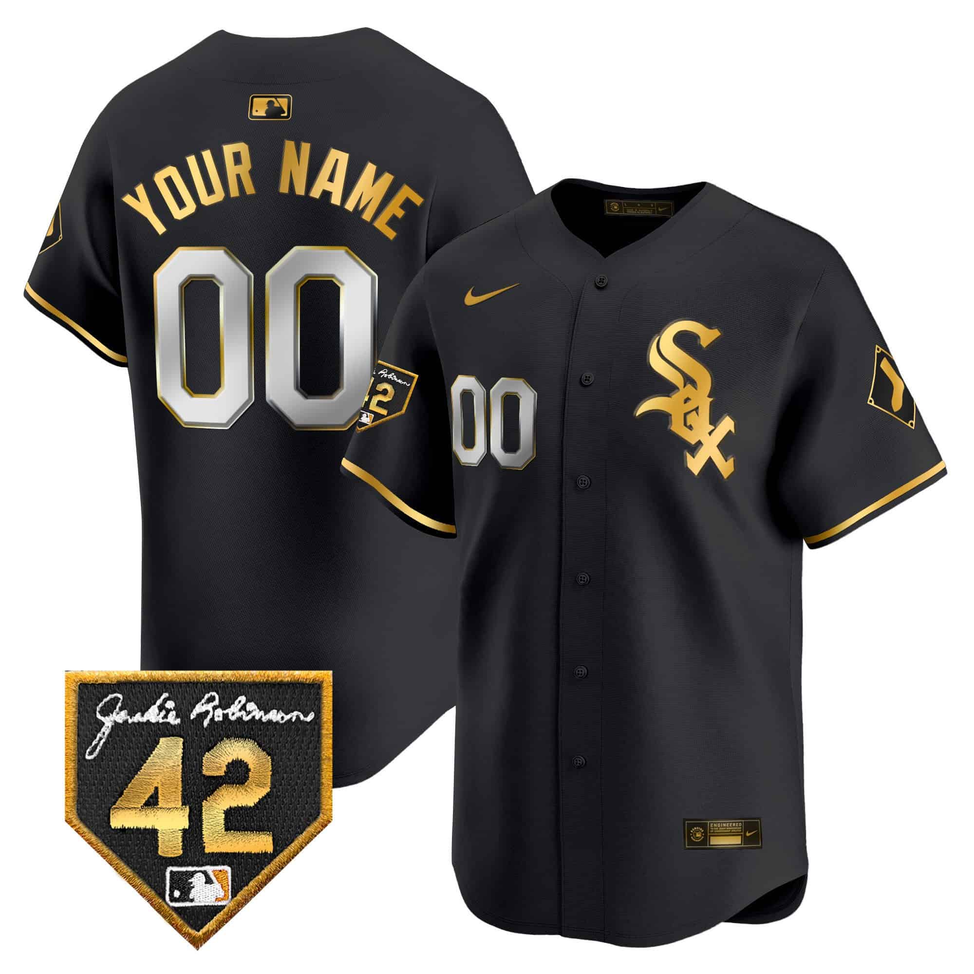 Chicago White Sox 2024 Jackie Robinson Patch Vapor Premier Limited Custom Jersey