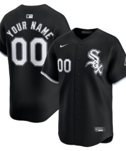 Chicago White Sox Alternate Limited Custom Men Jersey - Black