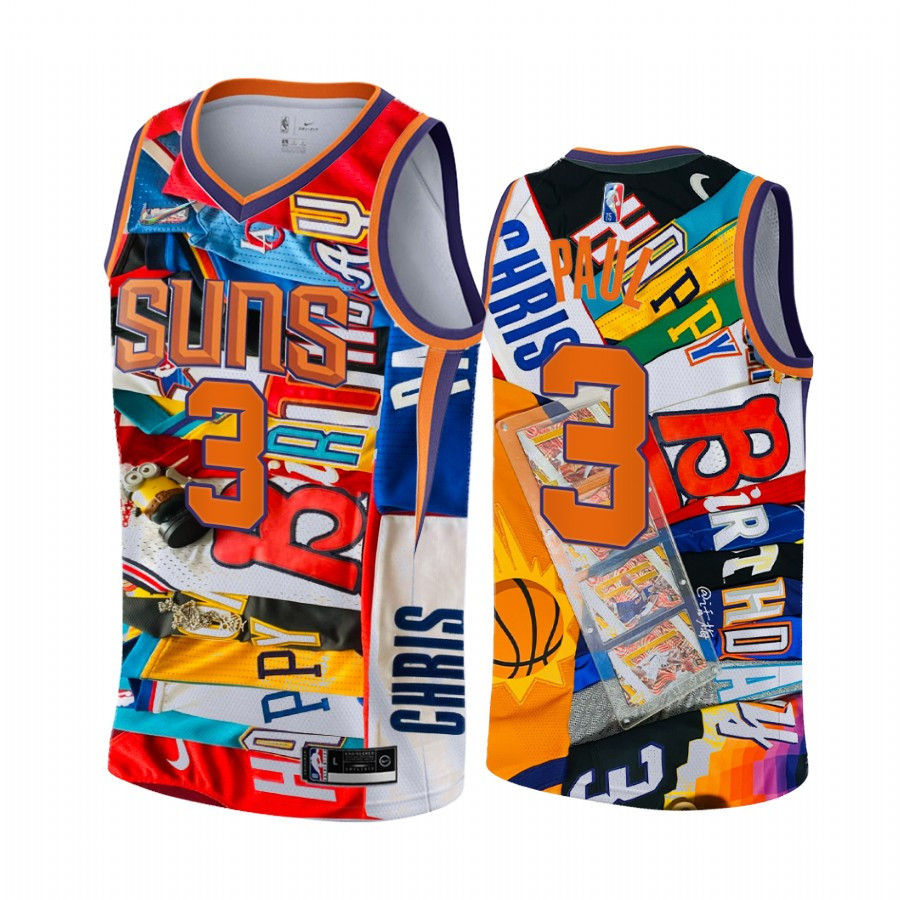 Chris Paul 3 3rd All-time Assist Leader Phoenix Suns Camo Jersey Happy Birthday For CP3 - JS862