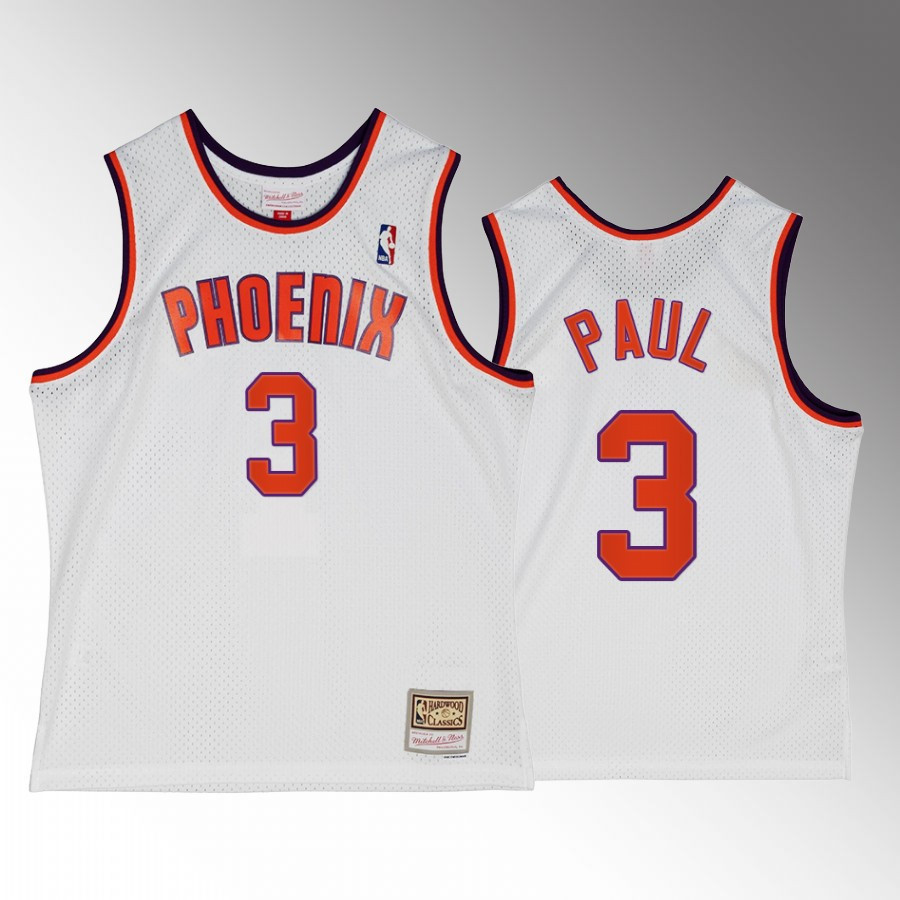 Chris Paul 3 Phoenix Suns Alternate White Hardwood Classics Jersey - JS541