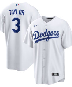 Chris Taylor 3 Los Angeles Dodgers Men Jersey - White