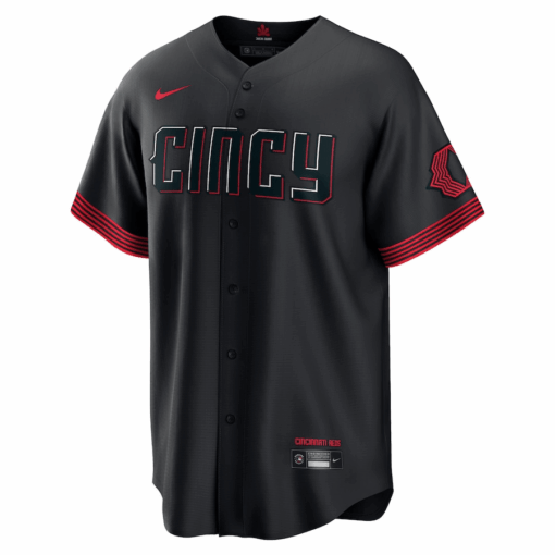 Cincinnati Reds 2023 City Connect Men Jersey - Black - Image 3