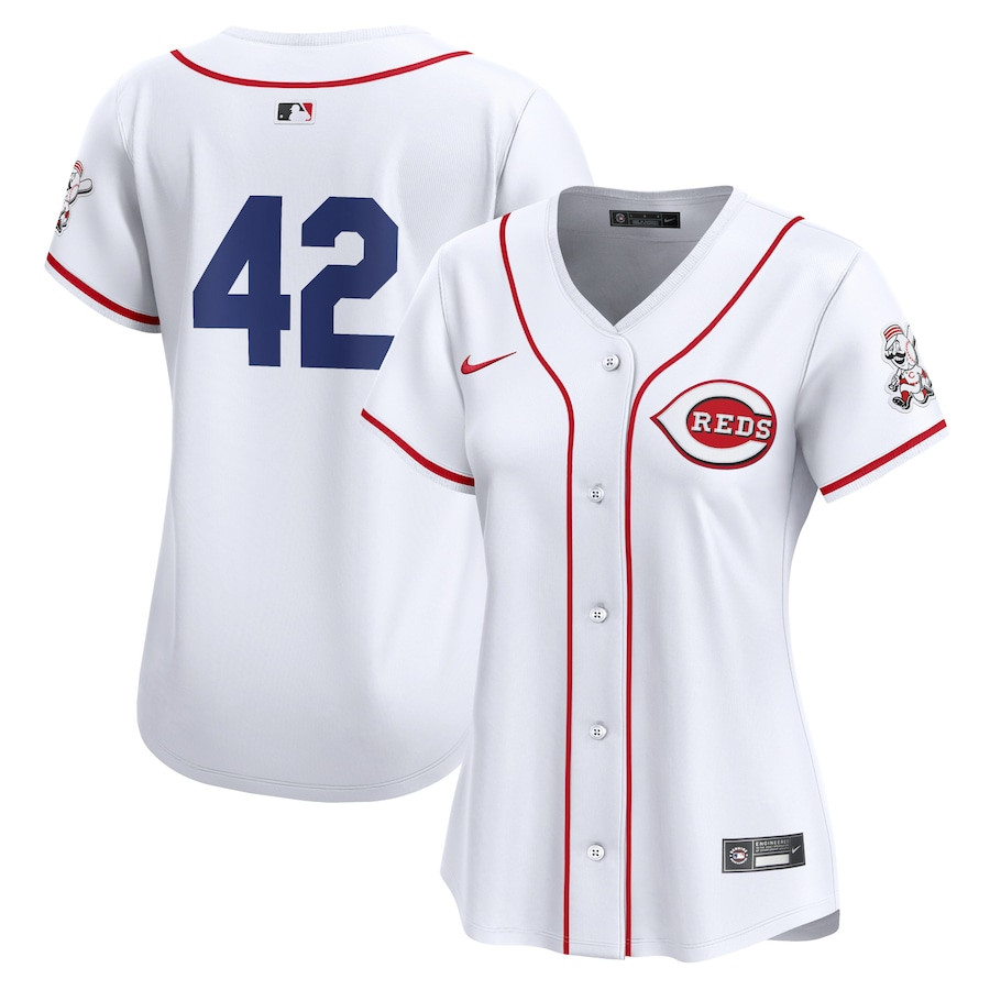 Cincinnati Reds 2024 Jackie Robinson Day Home Limited Women Jersey - White