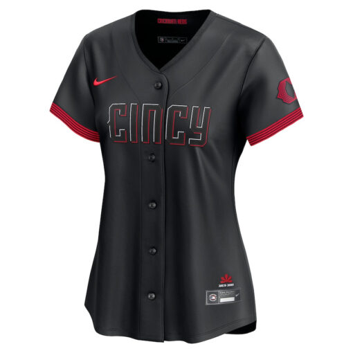 Cincinnati Reds City Connect Women Jersey - Black - Image 2
