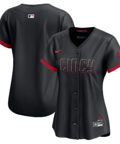 Cincinnati Reds City Connect Women Jersey - Black