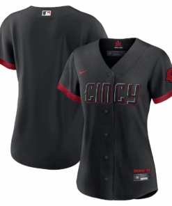 Cincinnati Reds Women 2023 City Connect Jersey - Black