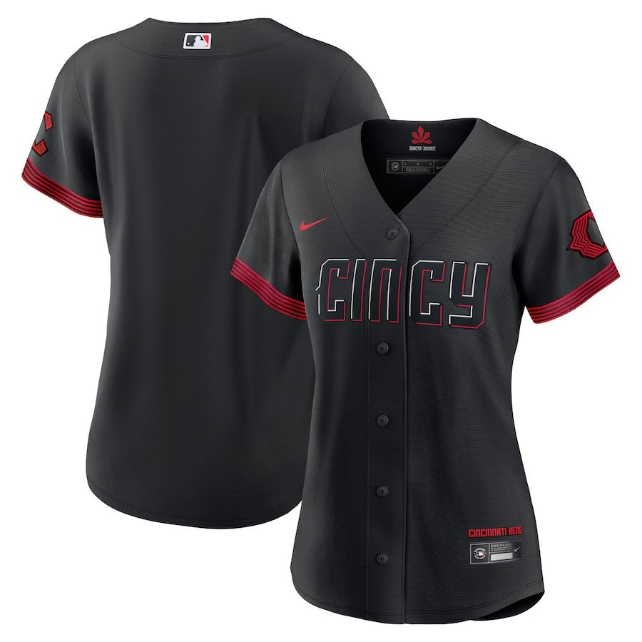 Cincinnati Reds Women's 2023 City Connect Jersey - Black