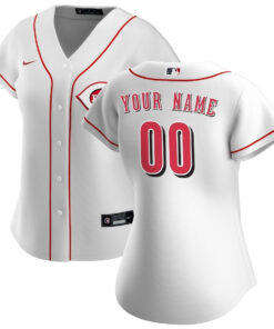 Cincinnati Reds Women's Home Custom Jersey - White