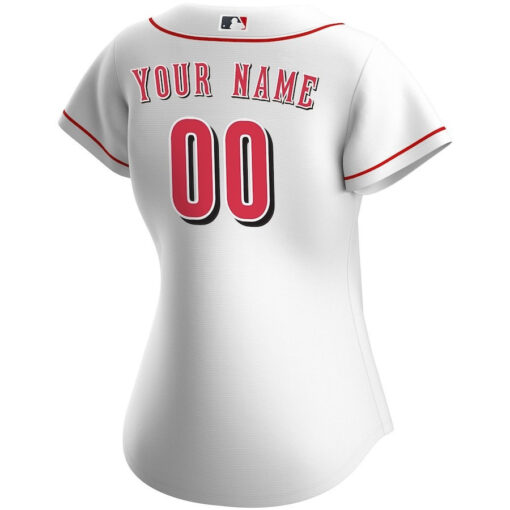Cincinnati Reds Women's Home Custom Jersey - White - Image 3