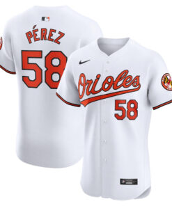 Cionel Perez 58 Baltimore Orioles Home Elite Player Men Jersey - White
