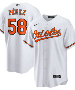 Cionel PÃ©rez 58 Baltimore Orioles Home Men Jersey - White