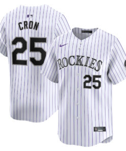 CJ Cron 25 Colorado Rockies Home Limited Player Men Jersey - White
