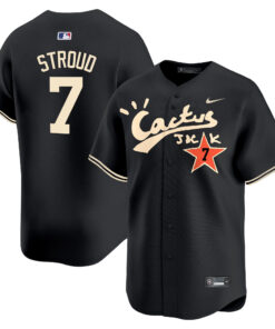 CJ Stroud 7 Houston Astros Cactus Jack Black Jersey V2 - Men
