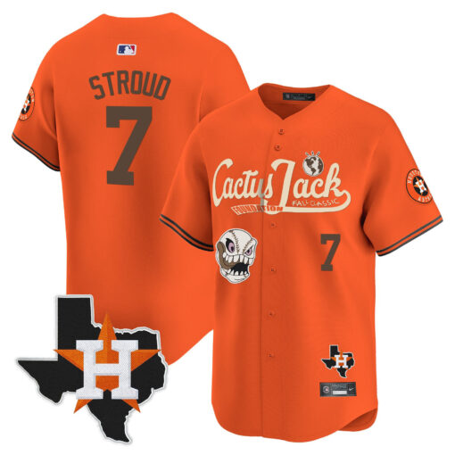 CJ. Stroud 7 Houston Astros Cactus Jack Foundation Fall Classic Limited Jersey - Men