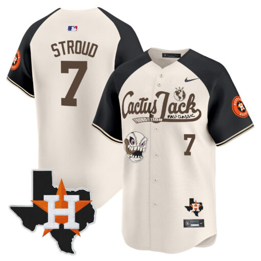 CJ. Stroud 7 Houston Astros Cactus Jack Foundation Fall Classic Limited Jersey - Men - Image 6