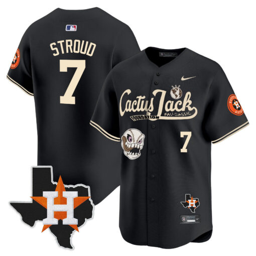 CJ. Stroud 7 Houston Astros Cactus Jack Foundation Fall Classic Limited Jersey - Men - Image 5