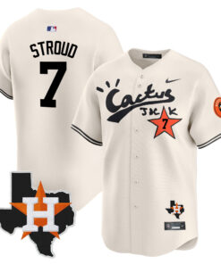 C.J. Stroud 7 Houston Astros Cactus Jack Limited Jersey Houston Patch - Men
