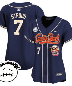 CJ Stroud 7 Houston Astros Cactus Jack Patch V3 Women Jersey - Navy