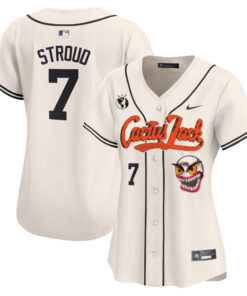 CJ Stroud 7 Houston Astros Cactus Jack Patch Women Jersey - Cream