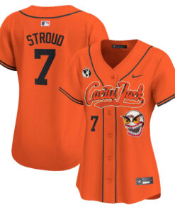 CJ Stroud 7 Houston Astros Cactus Jack Patch Women Jersey - Orange