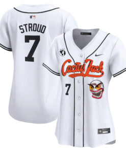 CJ Stroud 7 Houston Astros Cactus Jack Patch Women Jersey - White
