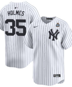Clay Holmes 35 New York Yankees 2024 World Series Home Limited Player Men Jersey - White
