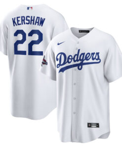 Clayton Kershaw 22 Los Angeles Dodgers 2024 World Series Champions Home Men Player Jersey - White