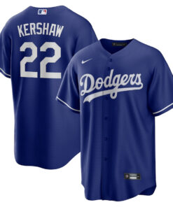 Clayton Kershaw 22 Los Angeles Dodgers Alternate Men Jersey - Navy
