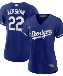 Clayton Kershaw 22 Los Angeles Dodgers Alternate Women Jersey - Royal
