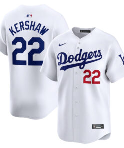 Clayton Kershaw 22 Los Angeles Dodgers Home Limited Player Men Jersey - White