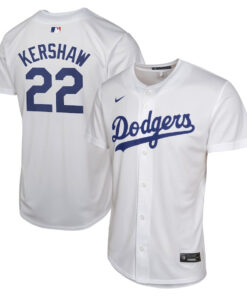 Clayton Kershaw 22 Los Angeles Dodgers Home YOUTH Jersey - White