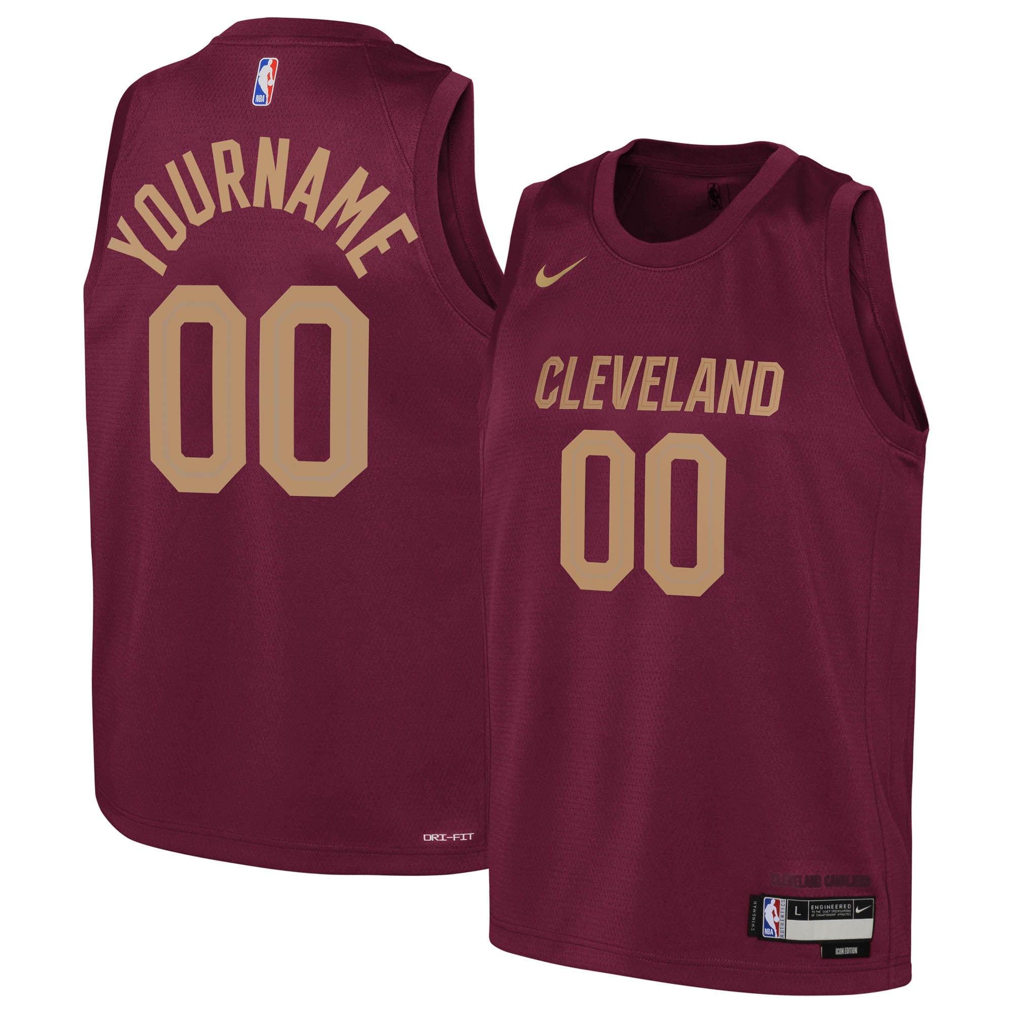 Cleveland Cavaliers Icon Swingman Jersey - Custom - Youth - JS260