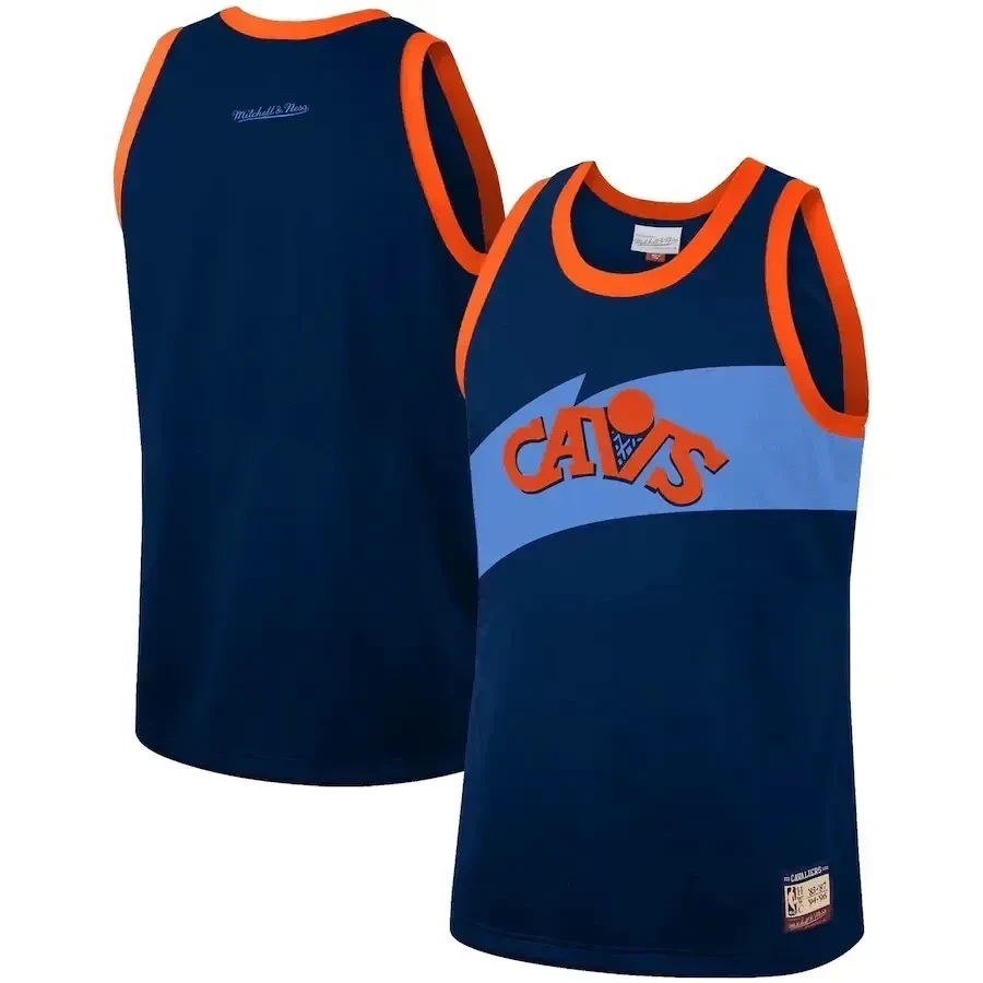 Cleveland Cavaliers Mitchell & Ness Hardwood Classics Team Heritage Fashion Jersey - Blue - JS382