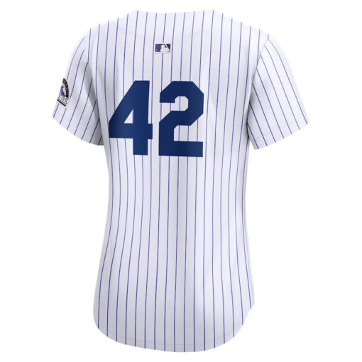 Colorado Rockies 2024 Jackie Robinson Day Home Limited Women Jersey - White - Image 3