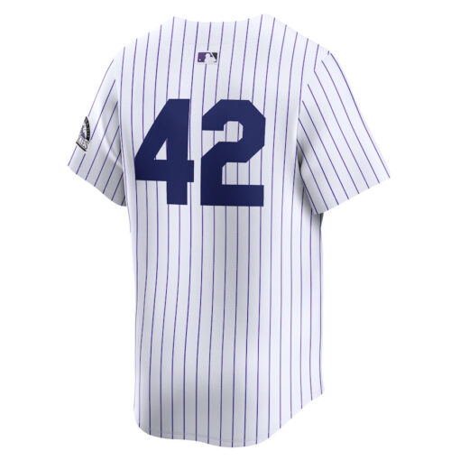 Colorado Rockies 2024 Jackie Robinson Day Home Men Limited Jersey - White - Image 3