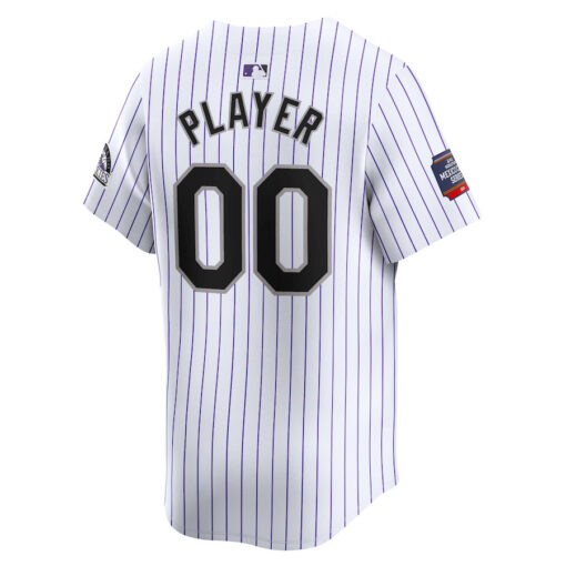 Colorado Rockies 2024 MLB World Tour Mexico City Series Home Limited Custom Men Jersey - White - Image 3
