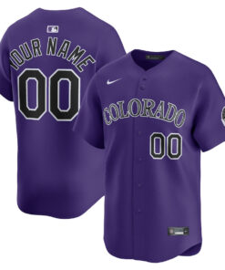 Colorado Rockies Alternate Limited Custom Men Jersey - Purple