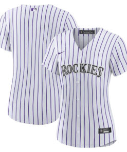 Colorado Rockies Women's Home Blank Jersey - White