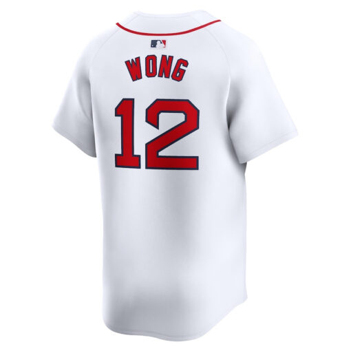 Connor Wong 12 Boston Red Sox Home Limited Men Jersey - White - Image 3