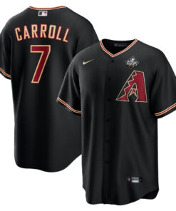 Corbin Carroll 7 Arizona Diamondbacks 2023 World Series Men Jersey - Black
