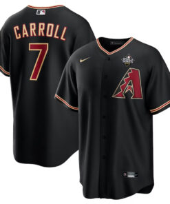 Corbin Carroll 7 Arizona Diamondbacks 2023 World Series Men Jersey - Black