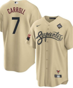 Corbin Carroll 7 Arizona Diamondbacks 2023 World Series Men Jersey - Gold